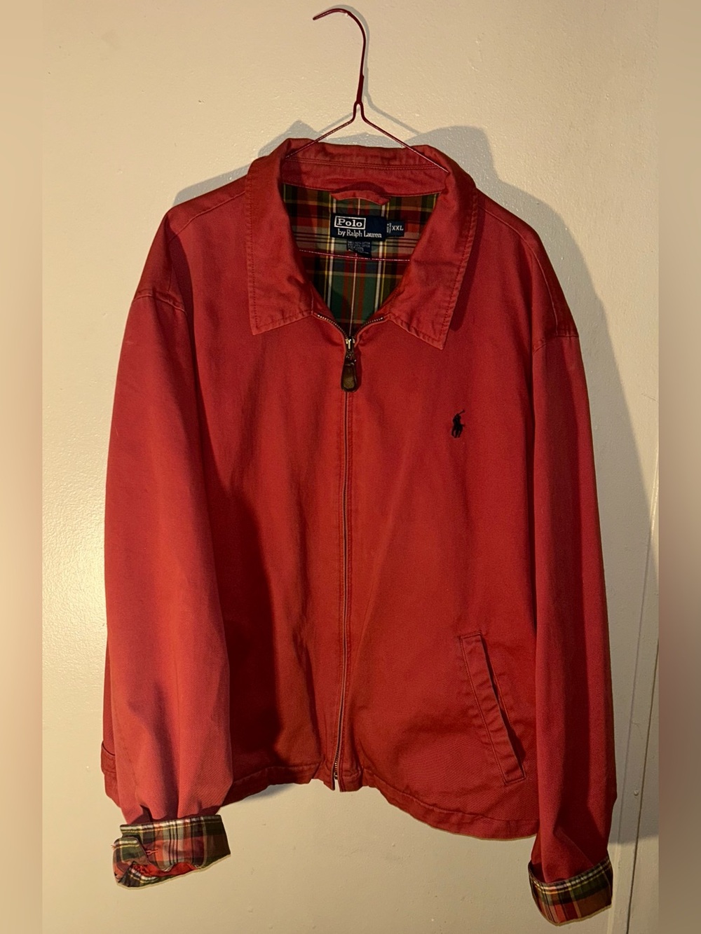 Vintage Polo Ralph Lauren Red Harrington Jacket Men’s XXL
